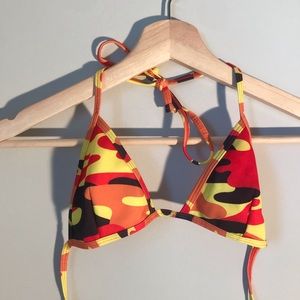 Kendall + Kylie camo bikini top